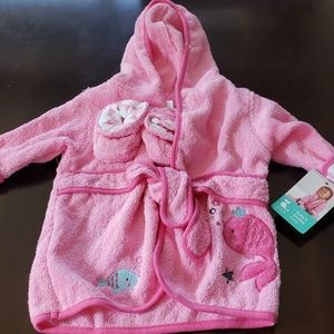 Baby girl bath robe